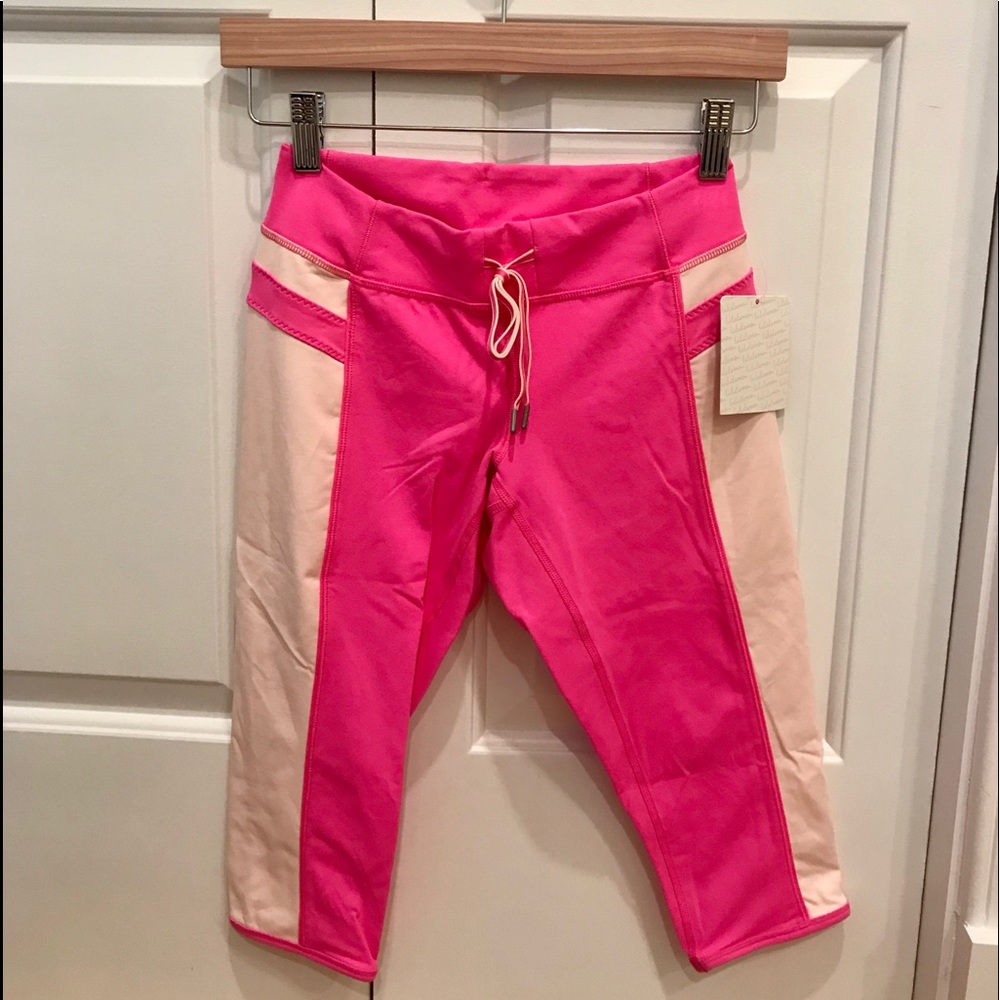 Lululemon Heat It Up Crop Legging - Pink - Size 6